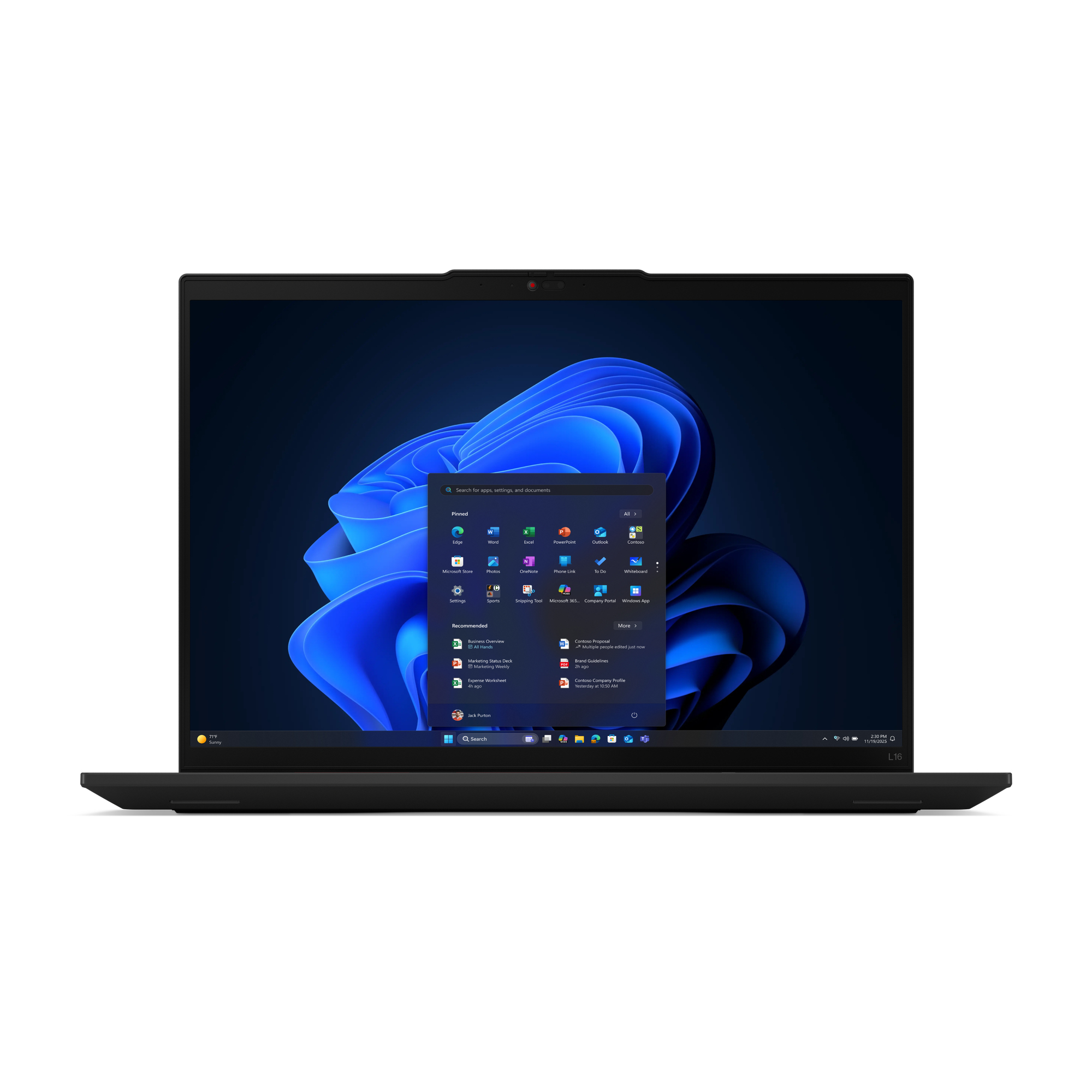 Lenovo ThinkPad L16 Gen 2 (Intel) Intel Core Ultra 5 225U Laptop 40,6 cm (16") WUXGA 16 GB DDR5-SDRAM 512 GB SSD Wi-Fi 6E (802.11ax) Windows 11 Pro Węgierski Czarny