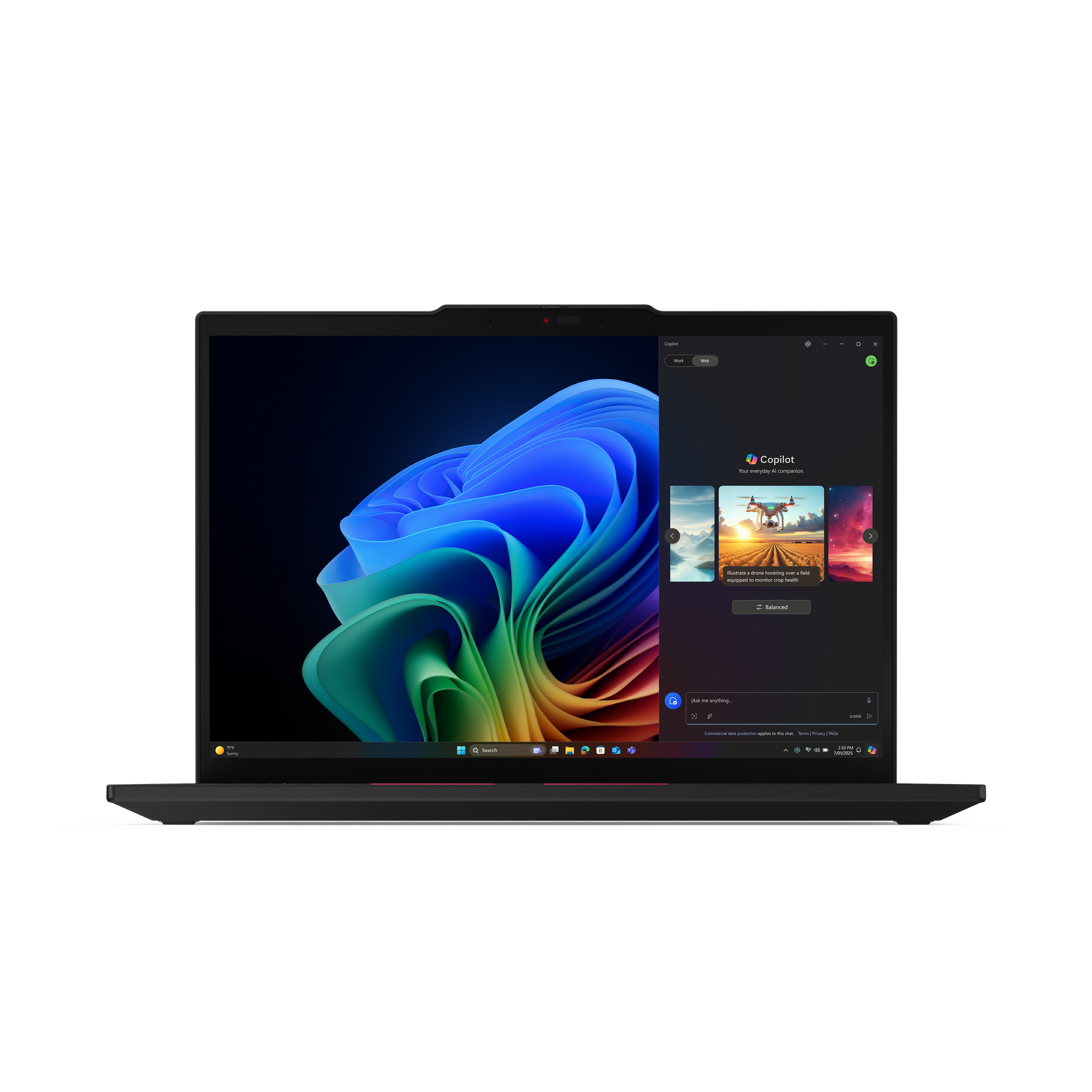 Lenovo ThinkPad T14 Gen 6 (AMD) Copilot+ PC AMD Ryzen AI 5 PRO 340 Laptop 35,6 cm (14") Ekran dotykowy WUXGA 16 GB DDR5-SDRAM 512 GB SSD Wi-Fi 7 (802.11be) Windows 11 Pro Francuski Czarny - obrazek 2