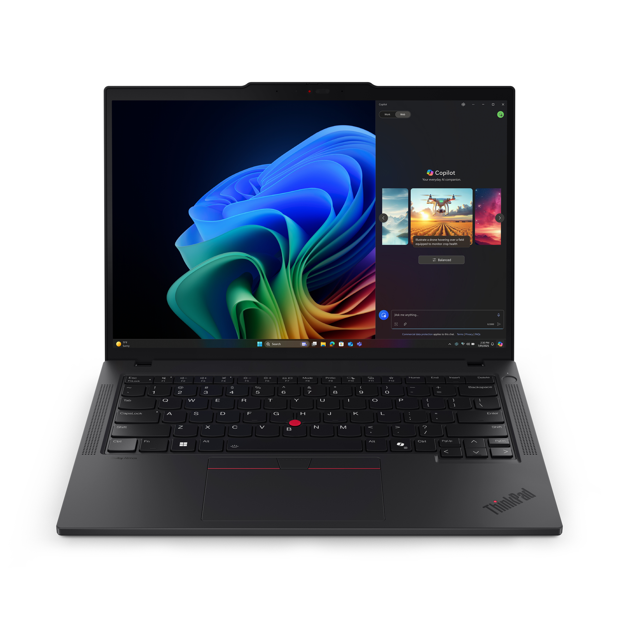 Lenovo ThinkPad T14 Gen 6 (AMD) Copilot+ PC AMD Ryzen AI 5 PRO 340 Laptop 35,6 cm (14") Ekran dotykowy WUXGA 16 GB DDR5-SDRAM 512 GB SSD Wi-Fi 7 (802.11be) Windows 11 Pro Francuski Czarny - obrazek 3