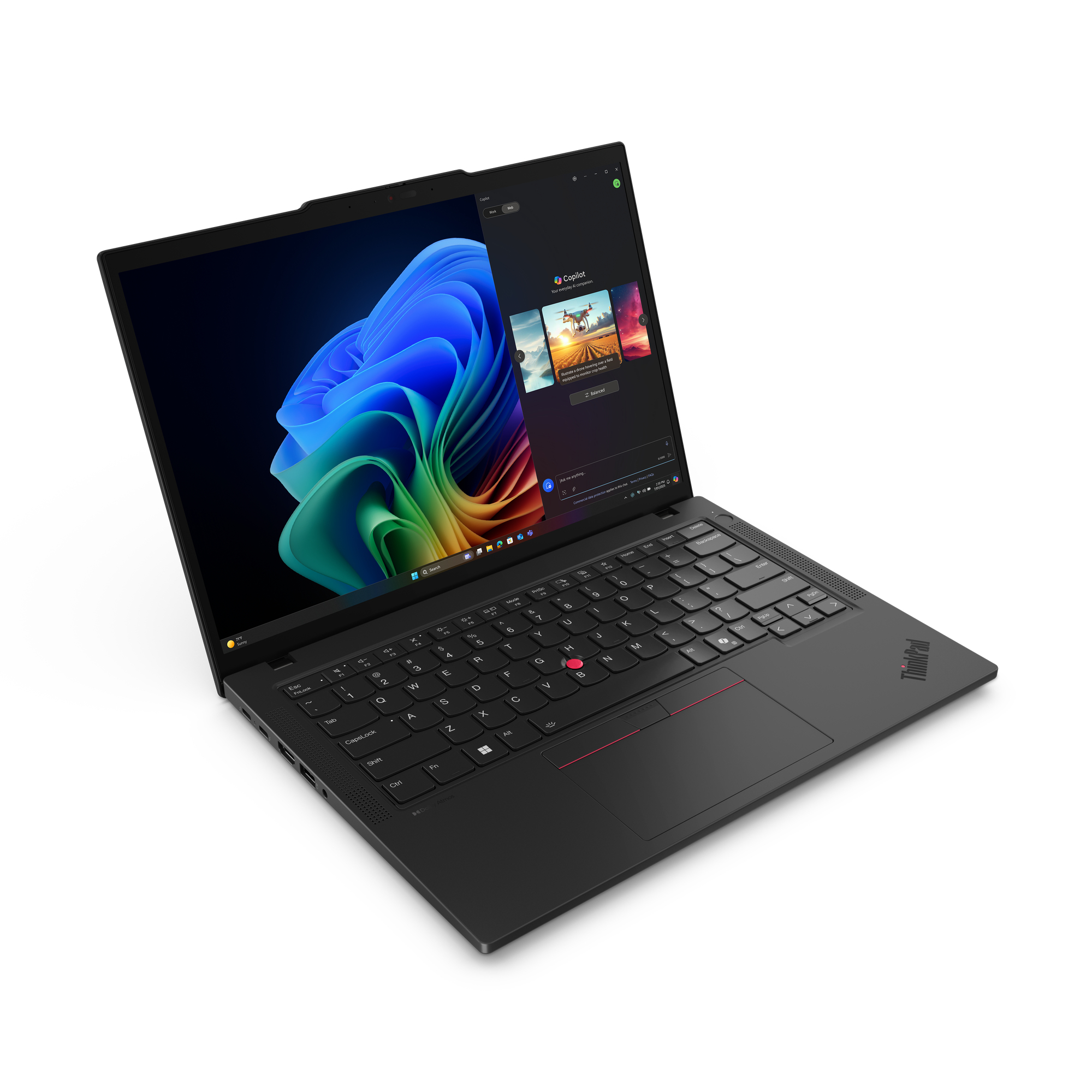 Lenovo ThinkPad T14 Gen 6 (AMD) Copilot+ PC AMD Ryzen AI 5 PRO 340 Laptop 35,6 cm (14") Ekran dotykowy WUXGA 16 GB DDR5-SDRAM 512 GB SSD Wi-Fi 7 (802.11be) Windows 11 Pro Francuski Czarny - obrazek 4