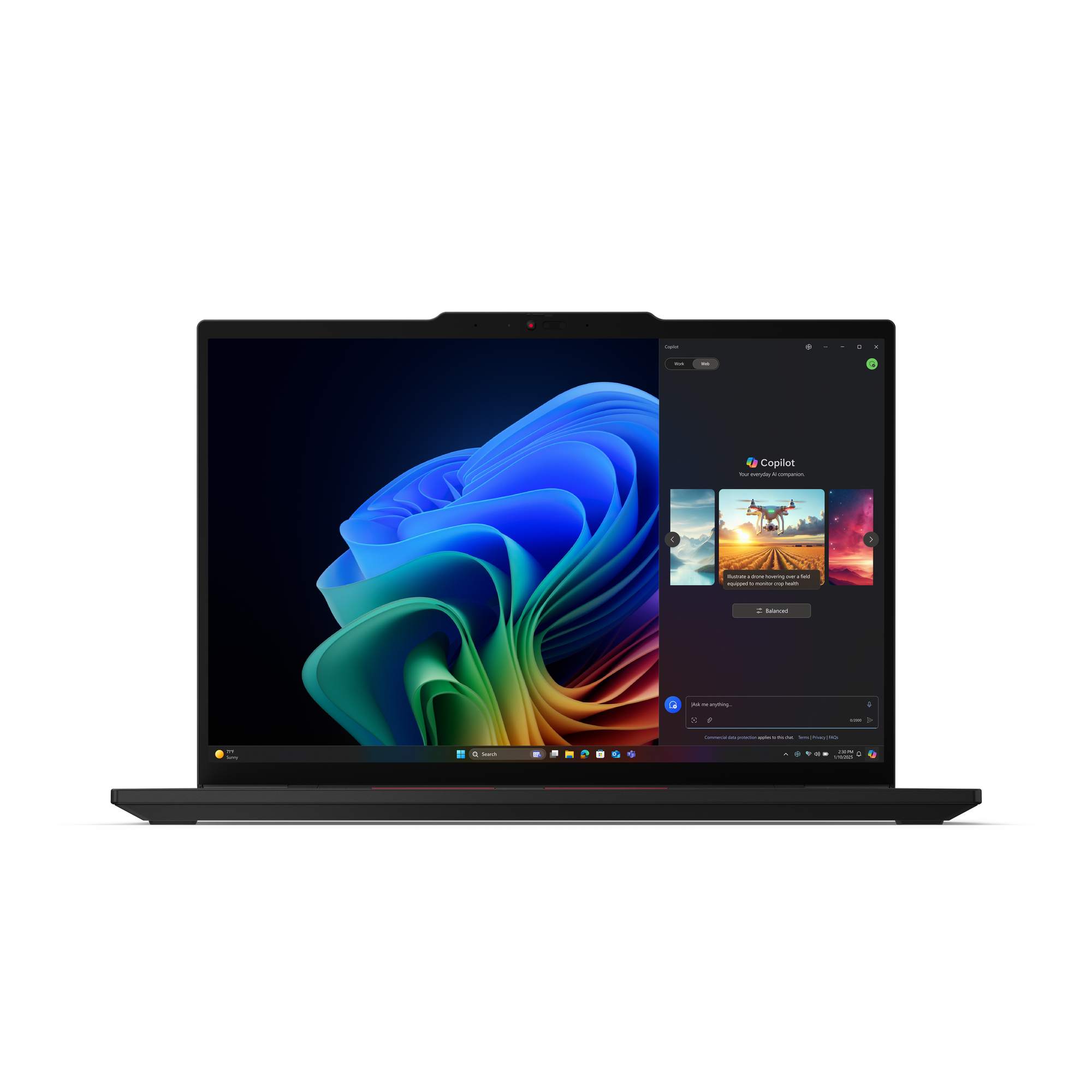 Lenovo ThinkPad T14s Gen 6 (Intel) Copilot+ PC Intel Core Ultra 7 258V Laptop 35,6 cm (14") Ekran dotykowy WUXGA 32 GB LPDDR5x-SDRAM 1 TB SSD Wi-Fi 7 (802.11be) Windows 11 Pro Czarny Angielski - obrazek 2