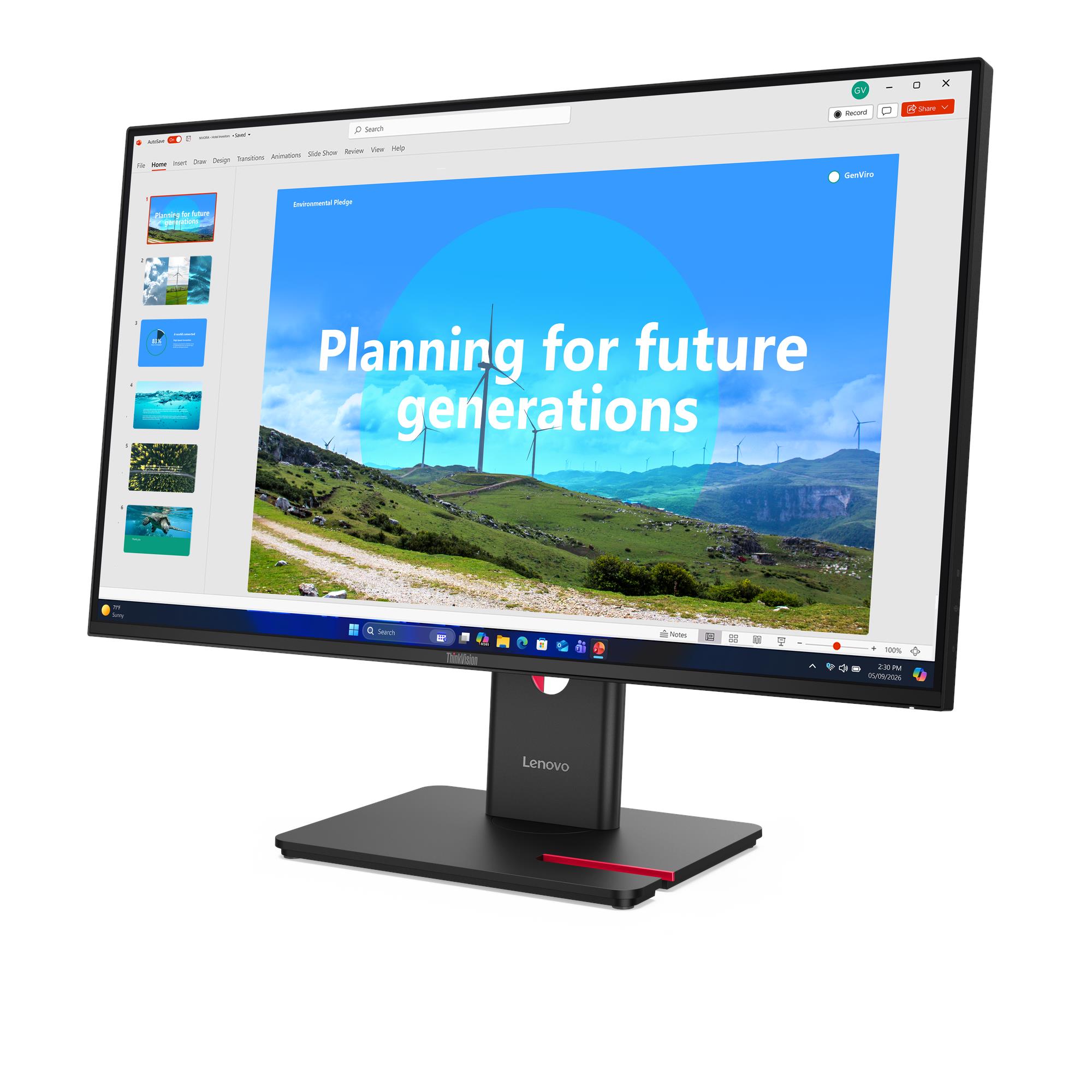 Monitor ThinkVision T27D-40 27" IPS FHD 4ms 300cd 1500:1 120Hz Dock DaisyChain HUB Tilt Swivel Lift Pivot - obrazek 2