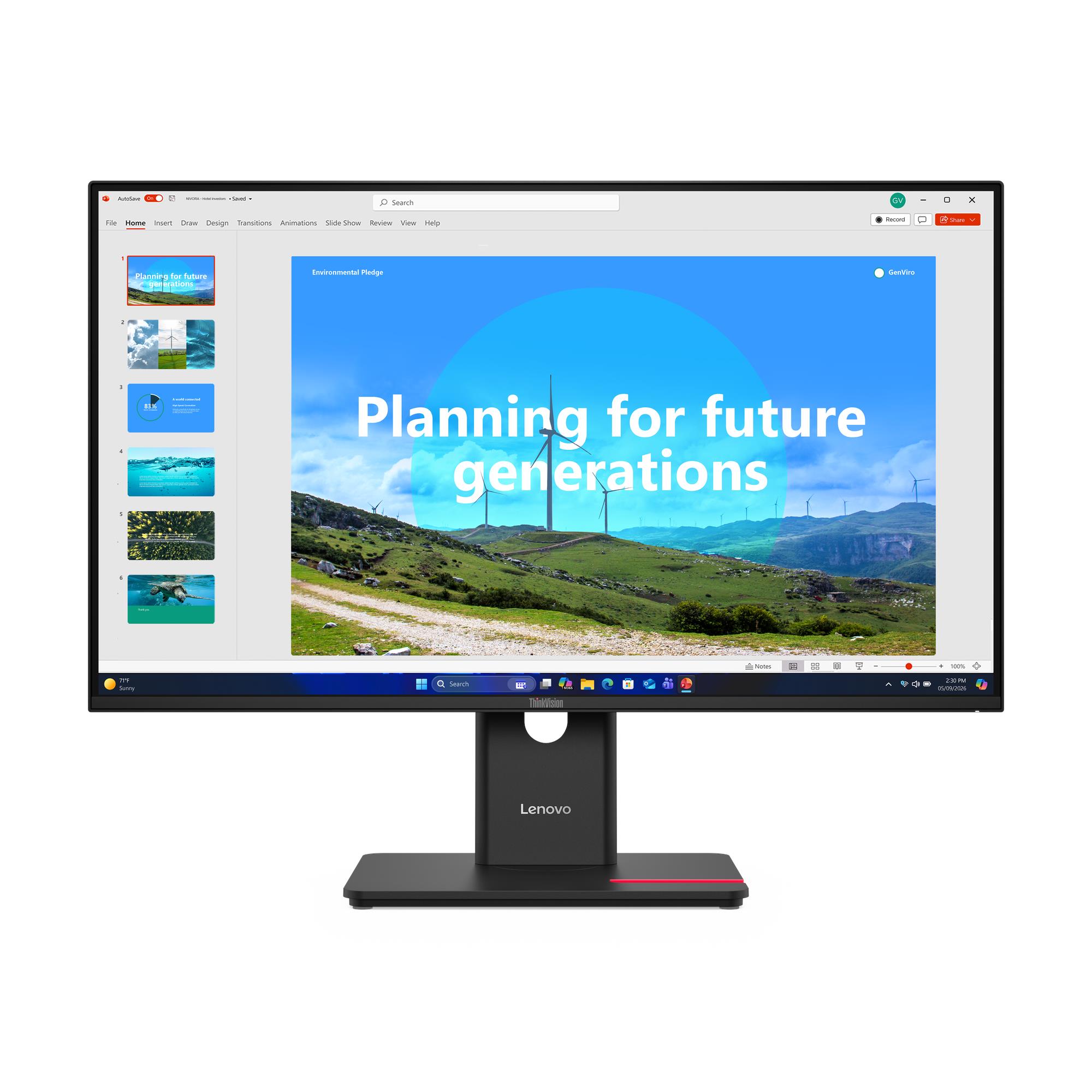 Monitor ThinkVision T27D-40 27" IPS FHD 4ms 300cd 1500:1 120Hz Dock DaisyChain HUB Tilt Swivel Lift Pivot - obrazek 3