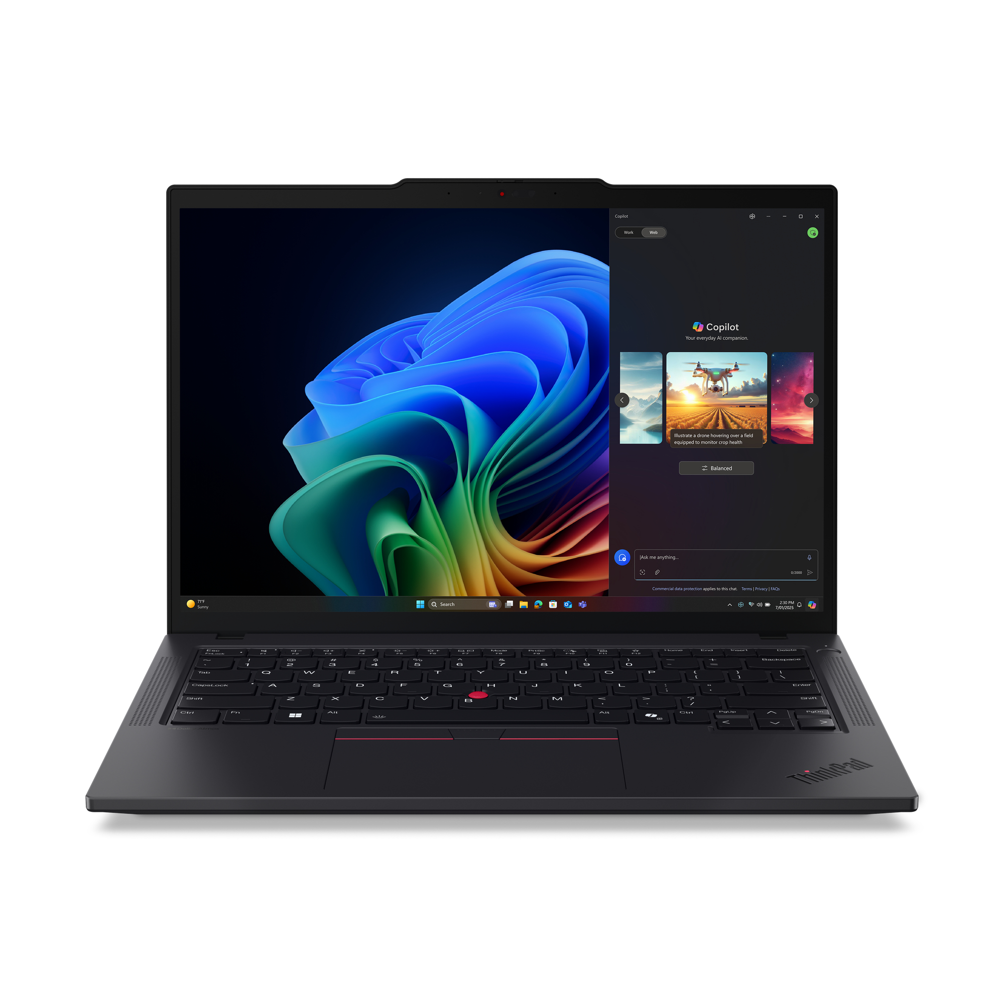 Lenovo ThinkPad T14 Gen 6 (AMD) Copilot+ PC AMD Ryzen AI 5 PRO 340 Laptop 35,6 cm (14") Ekran dotykowy WUXGA 16 GB DDR5-SDRAM 512 GB SSD Wi-Fi 7 (802.11be) Windows 11 Pro Francuski Czarny