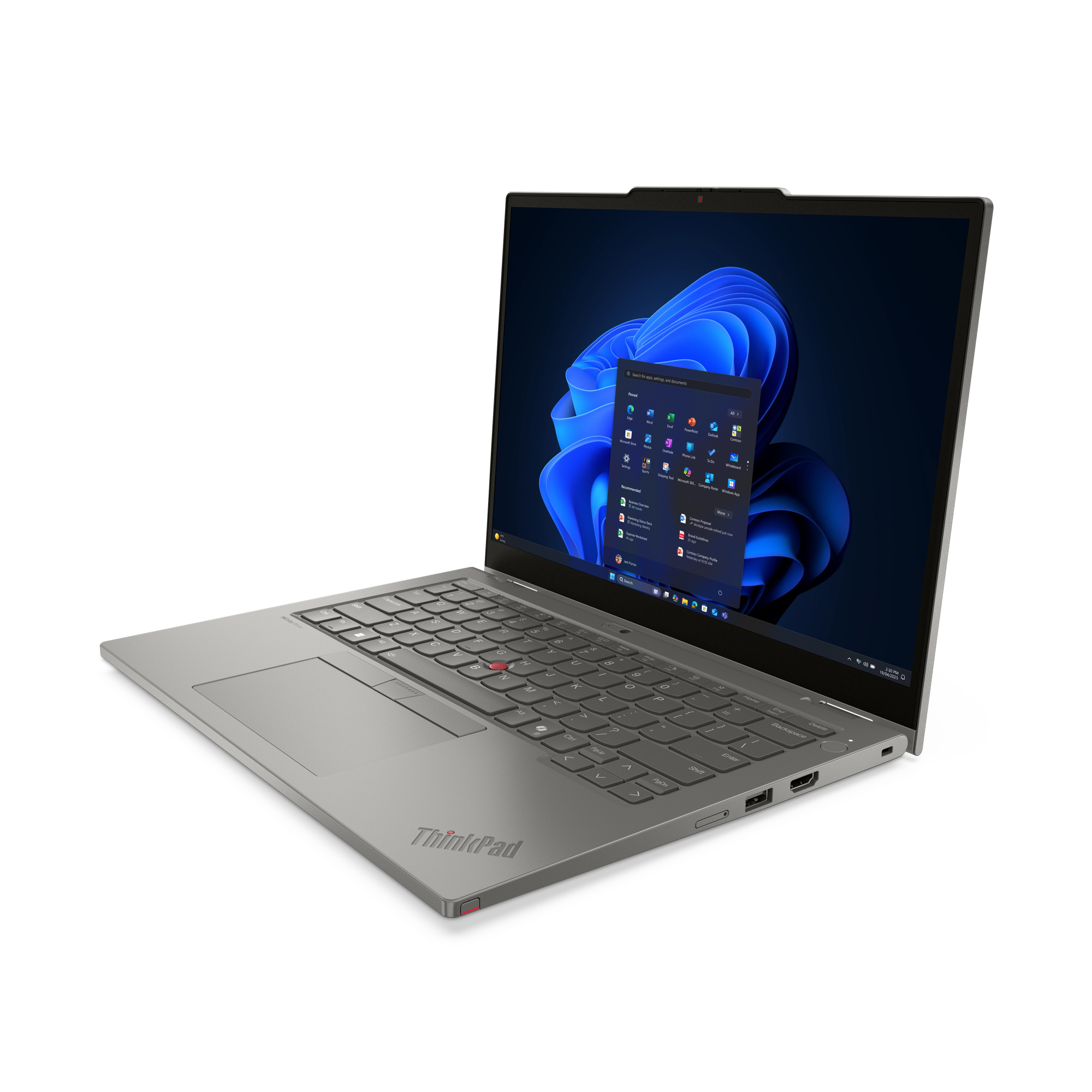 Lenovo ThinkPad L13 2-in-1 Gen 6 (Intel) Intel Core Ultra 5 225U Hybryda (2w1) 33,8 cm (13.3") Ekran dotykowy WUXGA 16 GB LPDDR5x-SDRAM 512 GB SSD Wi-Fi 6E (802.11ax) Windows 11 Pro Niemiecki Szary - obrazek 4
