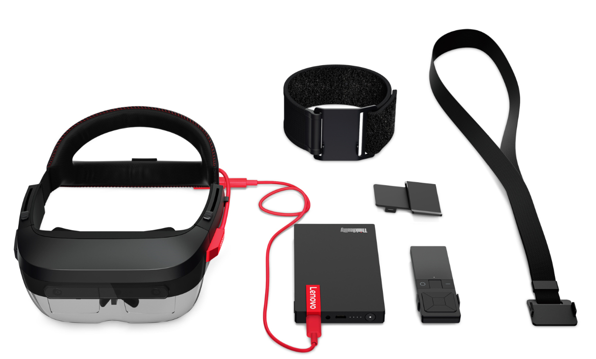 Lenovo ThinkReality A6 Dedykowany wyświetlacz montowany na głowie 380 g Czarny